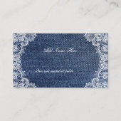 ブルージャンデニムとレーステーブル プレイスカード (正面)