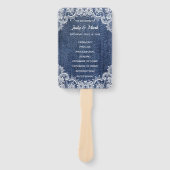 ブルージャンデニムアンドレース結婚式 プログラム ハンドファン (正面)