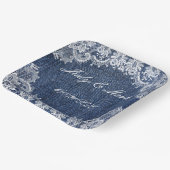 ブルージャンデニムアンドレース ペーパープレート (傾斜あり)