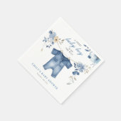 ブルージャンデニムスイートボーイベビーシャワー スタンダードカクテルナプキン (角)