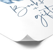 ブルージャンデニムベビーシャワーブックとギフトサイン ポスター (角)