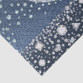 ブルージャンデニム&ダイアモンドきらきら光るハート 薄葉紙 (詳細)