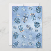 ブルージャンベビーは途中デニムボーイベビーシャワー 招待状 (裏面)