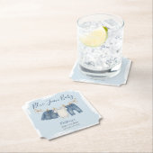 ブルージャンベビーシャワーデニムベビー服 ペーパーコースター (インサイチュ)