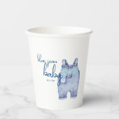 ブルージャンベビーシャワー食器 | デニムオーバーオール 紙コップ (正面)