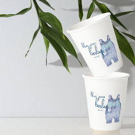 ブルージャンベビーシャワー食器 | デニムオーバーオール 紙コップ