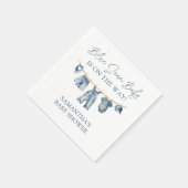 ブルージャンベビーシャワー、ウェスタンベビーシャワー スタンダードカクテルナプキン (角)