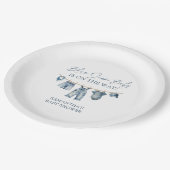 ブルージャンベビーシャワー、ウェスタンベビーシャワー ペーパープレート (アングル)