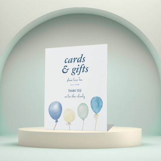 ブルージャンベビーシャワー | デニムカード&ギフトテーブル 台座サイン