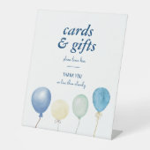 ブルージャンベビーシャワー | デニムカード&ギフトテーブル 台座サイン (正面)