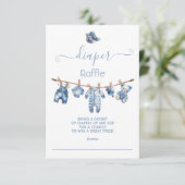 ブルージャンベビーデニムおむつラッフル 招待状 (スタンド正面)