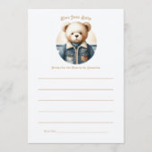 ブルージャンベビーデニムテディ アドバイスカード (正面)