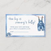 ブルージャンベビーデニムブルーモーミーのお腹の大きさ エンクロージャーカード (正面)