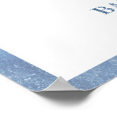 ブルージャンベビーデニムベビーシャワーウェルカム ポスター (角)