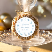 ブルージャンベビーデニムベビーシャワーサンキュー ラウンドシール