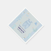 ブルージャンベビーデニムベビーシャワー招待 スタンダードカクテルナプキン (角)