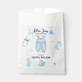 ブルージャンベビーデニムベビーシャワー招待 フェイバーバッグ (正面)