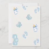 ブルージャンベビーデニムベビーシャワー招待 招待状 (裏面)