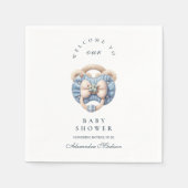 ブルージャンベビーデニムベビーシャワー スタンダードカクテルナプキン (正面)