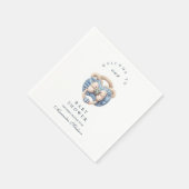 ブルージャンベビーデニムベビーシャワー スタンダードカクテルナプキン (角)