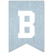 ブルージャンベビーデニムベビーシャワー バンティングフラッグ (第2の旗)