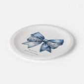 ブルージャンボウベビーシャワー ペーパープレート (アングル)