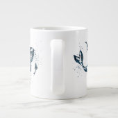 ブルージャンボマグカップの水色クジラ ジャンボコーヒーマグカップ (裏面)