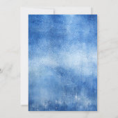 ブルージャン男の赤ちゃんシャワー 招待状 (裏面)