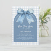 ブルージャン男の赤ちゃんベビーシャワー招待状 招待状 (スタンド正面)