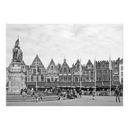 ブルージュのグロート・マルクトの見解 フォトプリント           