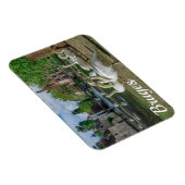 ブルージュのダウンタウンの白い白鳥 マグネット (右側)