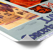 ブルージュのヴィンテージ旅行ポスター復元 ポスター (角)