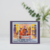 ブルージュのヴィンテージ旅行ポスター復元 ポストカード (スタンド正面)