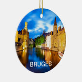 ブルージュの夕日。ベルギー セラミックオーナメント (右)