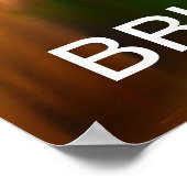 ブルージュの夕日。ベルギー ポスター (角)