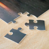 ブルージュの夜の旧市街と鐘楼 ジグソーパズル (側面)