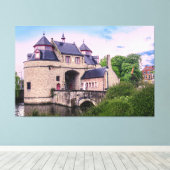 ブルージュの歴史的市門 キャンバスプリント (インサイチュ (ウッドフロア))