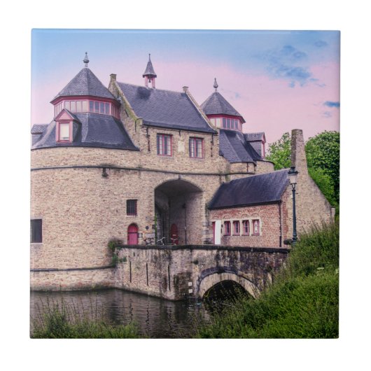 ブルージュの歴史的市門 タイル (正面)