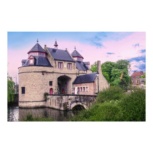 ブルージュの歴史的市門 フォトプリント            (正面)