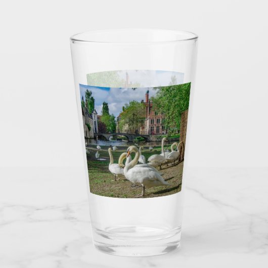 ブルージュの白鳥 タンブラーグラス (正面)