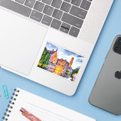 ブルージュの素晴らしい景色 シール (ノートパソコンとiPhone)