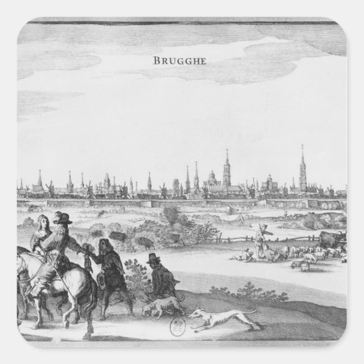 ブルージュの表示 スクエアシール (正面)