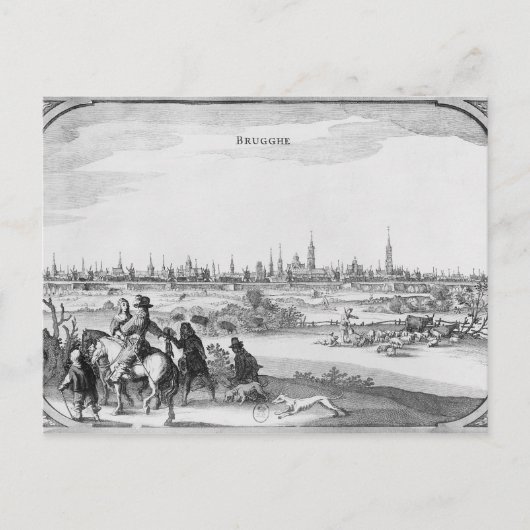 ブルージュの表示 ポストカード (正面)