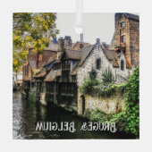 ブルージュの運河 ガラスオーナメント (裏面)