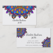 ブルージュエルマンダラビジネスカード 名刺 (正面/裏面)