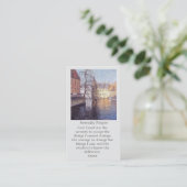 ブルージュカナルブルースオレンジパープル悔やみや弔慰祈りの言葉 名刺 (スタンド正面)