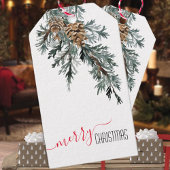 ブルージュニパーブランチコーンメリークリスマス ギフトタグ