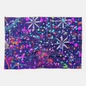 ブルージュビリー抽象芸術 キッチンタオル (横)