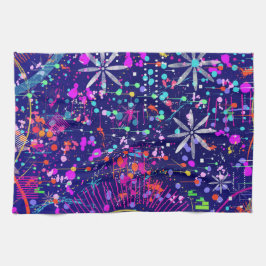 ブルージュビリー抽象芸術  キッチンタオル