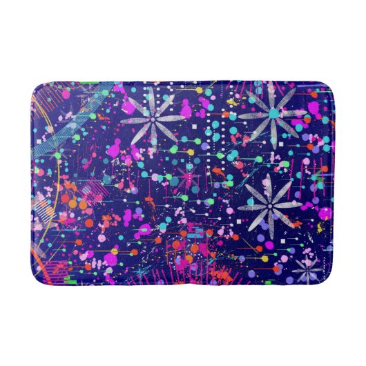 ブルージュビリー抽象芸術 バスマット (正面)